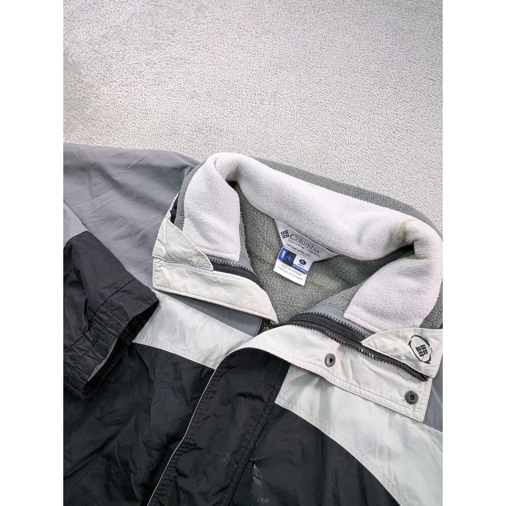 Columbia Crossterra Interchange Jacket Shell Mens XL Black Grey SM7209